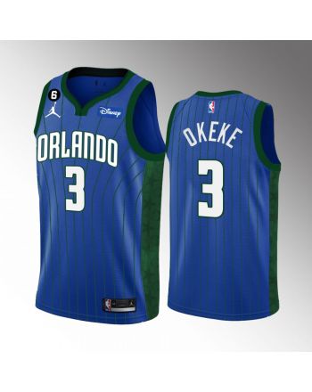 Orlando Magic Chuma Okeke 3 Statement Edition 2022-23 Blue Jersey Swingman