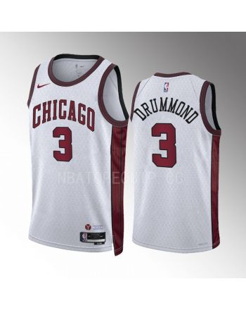 Chicago Bulls Andre Drummond 3 2022-23 City Edition White Jersey Swingman