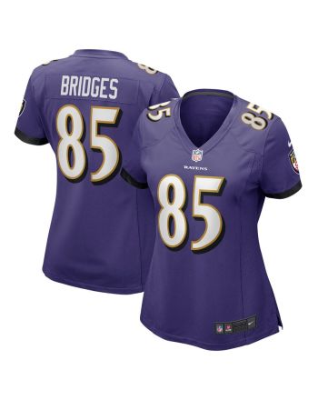 Shemar Bridges Baltimore Ravens Women's Player Game Jersey - Purple