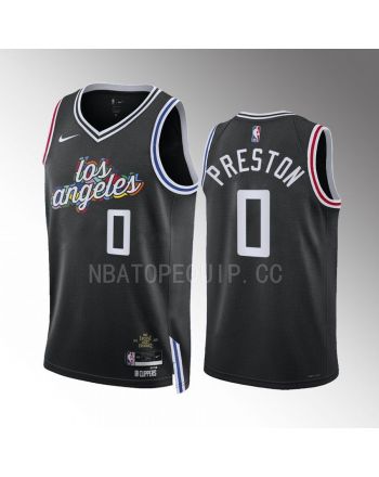 Los Angeles Clippers Jason Preston 0 2022-23 City Edition Black Jersey Swingman