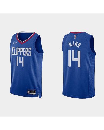 Los Angeles Clippers 14 Terance Mann 2022-23 Icon Edition Blue Men Jersey