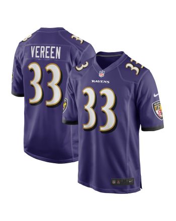 David Vereen Baltimore Ravens Player Game Jersey - Purple