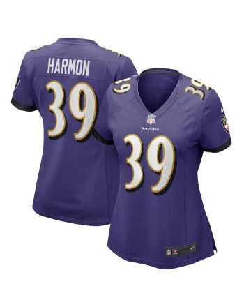 Duron Harmon 39 Baltimore Ravens Women Game Jersey - Purple