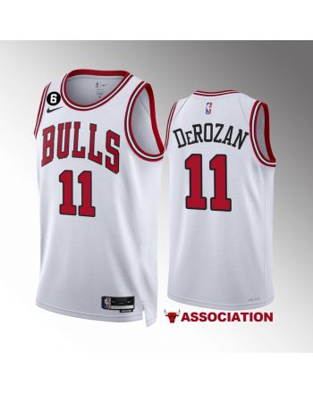 DeMar DeRozan 11 Chicago Bulls White Men Jersey 2022-23 Association Edition NO.6 Patch