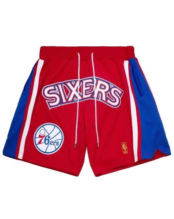 Philadelphia 76ers NBA Retro Shorts - Red/Blue