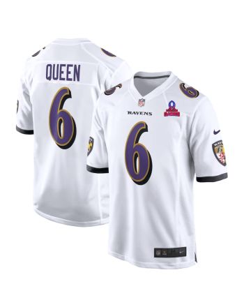 Patrick Queen 6 Baltimore Ravens 2024 Pro Bowl Patch Game Men Jersey - White