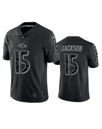 DeSean Jackson 15 Baltimore Ravens Black Reflective Limited Jersey - Men