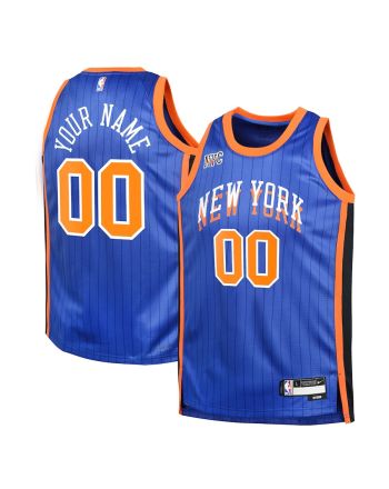 New York Knicks 2023/24 City Edition Swingman Custom YOUTH Jersey - Blue