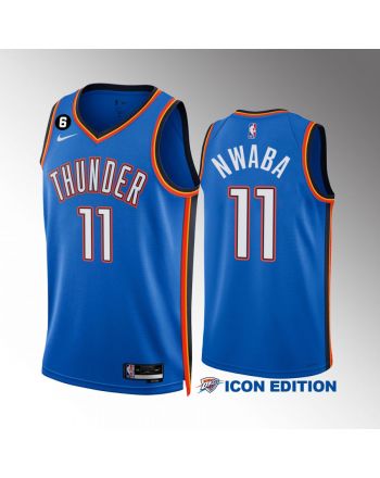 David Nwaba 11 Oklahoma City Thunder Blue Men Jersey 2022-23 Icon Edition Swingman