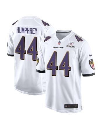 Marlon Humphrey 44 Baltimore Ravens 2024 Divisional Patch Game Men Jersey - White