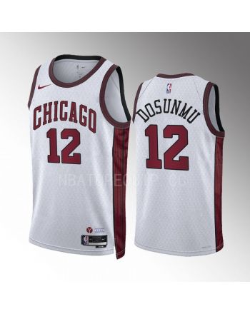 Chicago Bulls Ayo Dosunmu 12 2022-23 City Edition White Jersey Swingman