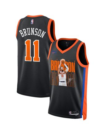 Jalen Brunson Legend Of New York Knicks 2022-23 Jersey - Screen Print Graphics