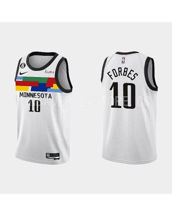 Minnesota Timberwolves 10 Bryn Forbes 2022-23 City Edition White Men Jersey