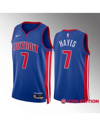 Killian Hayes 7 2022-23 Detroit Pistons Blue Icon Edition Jersey Swingman