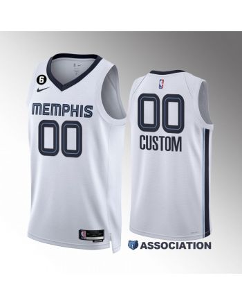 custom 00 Memphis Grizzlies 2022-23 Association Edition White Jersey