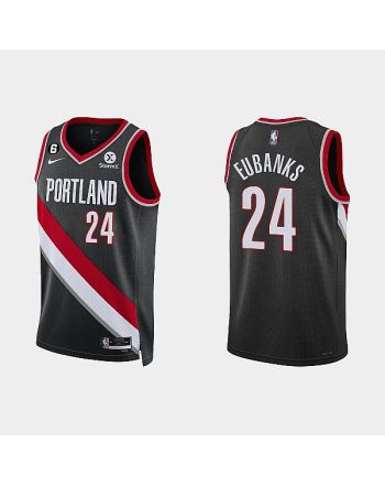 Portland Trail Blazers 24 Drew Eubanks 2022-23 Icon Edition Black Men Jersey