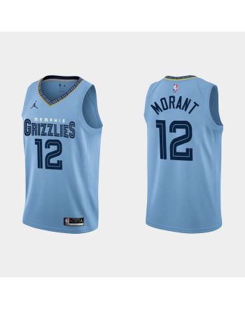 Memphis Grizzlies 12 Ja Morant Statement Edition 2022-23 Blue Men Jersey