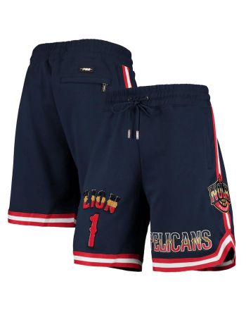 Zion Williamson 1 New Orleans Pelicans Navy Team Player Shorts - Men