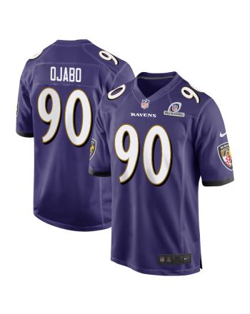 David Ojabo 90 Baltimore Ravens 2024 Divisional Patch Game Men Jersey - Purple