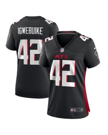 Godwin Igwebuike 42 Atlanta Falcons Women Game Jersey - Black