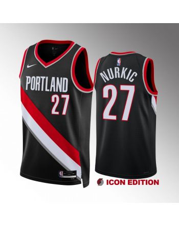 Jusuf Nurkic 27 Portland Trail Blazers 2022-23 Icon Edition Black Jersey