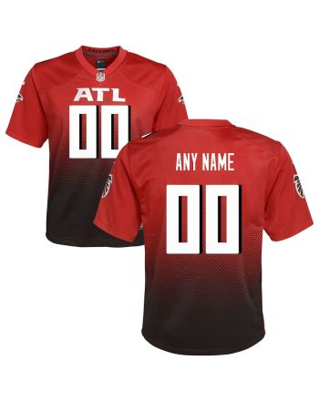 Atlanta Falcons Custom YOUTH Alternate Game Jersey - Red