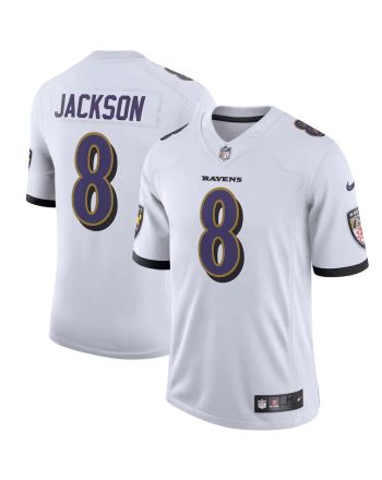 Lamar Jackson 8 Baltimore Ravens Vapor Limited Jersey - White