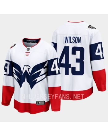 Tom Wilso 43 Washington Capitals 2023 Jersey Stadium White Primegreen