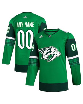 Nashville Predators St. Patrick's Day Custom Men Jersey - Kelly Green