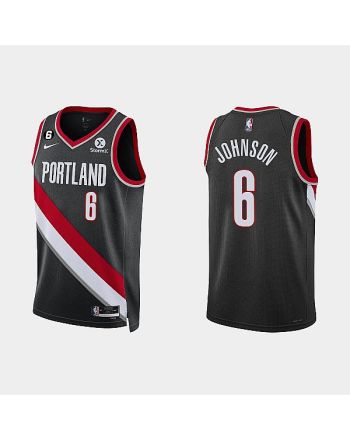 Portland Trail Blazers 6 Keon Johnson 2022-23 Icon Edition Black Men Jersey