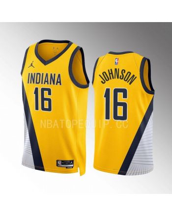 James Johnson 6 Indiana Pacers Yellow Statement Edition 2022-23 Jersey Swingman