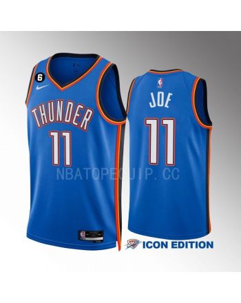 Isaiah Joe 11 2022-23 Oklahoma City Thunder Blue Icon Edition Men Jersey Swingman