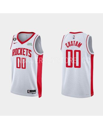 Houston Rockets Custom 00 2022-23 Association Edition White Men Jersey Swingman