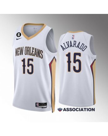 New Orleans Pelicans 2022-23 Jose Alvarado 15 Association Edition White Jersey Swingman