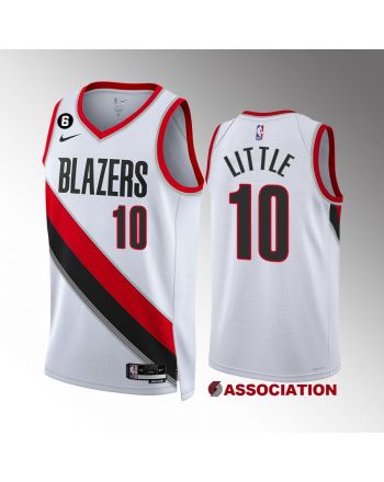 Portland Trail Blazers Nassir Little 10 2022-23 Association Edition White Jersey Swingman