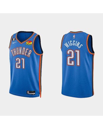 Oklahoma City Thunder 21 Aaron Wiggins 2022-23 Icon Edition White Men Jersey