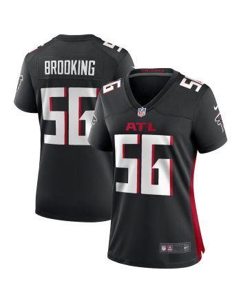 Keith Brooking 56 Atlanta Falcons Women's Retired Game Jersey - Black