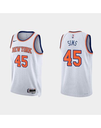 New York Knicks Jericho Sims 45 2022-23 Association Edition White Men Jersey Swingman