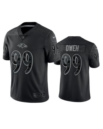 Jayson Oweh 99 Baltimore Ravens Black Reflective Limited Jersey - Men