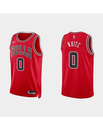 Chicago Bulls 0 Coby White 2022-23 Icon Edition Red Men Jersey