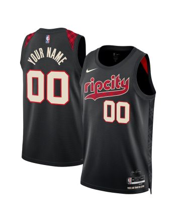 Portland Trail Blazers 2023/24 City Edition Swingman Custom Jersey - Black