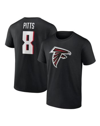 Kyle Pitts 8 Atlanta Falcons Black T-Shirt