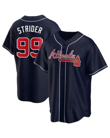 Spencer Strider 99 Atlanta Braves Men Jersey - Navy