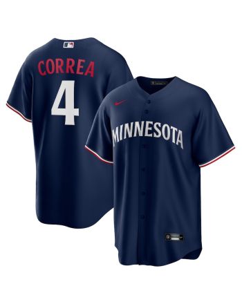 Carlos Correa 4 Minnesota Twins Team Logo Alternate Men Jersey - Navy