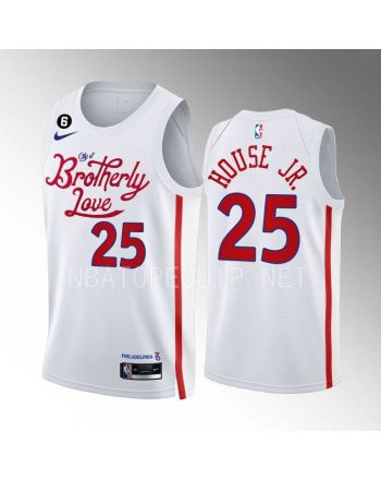 Danuel House Jr. 25 2022-23 Philadelphia 76ers White City Edition Men Jersey Swingman