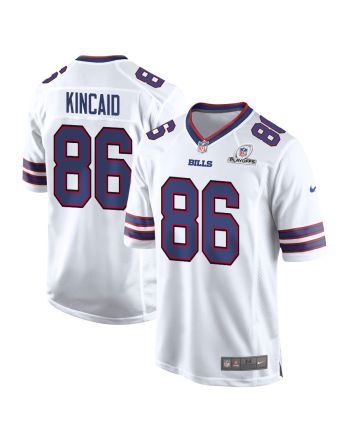 Dalton Kincaid 86 Buffalo Bills 2023 Playoffs Patch Game Men Jersey - White