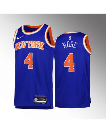 New York Knicks Derrick Rose 4 Blue Icon Edition Jersey 2022-23 Swingman