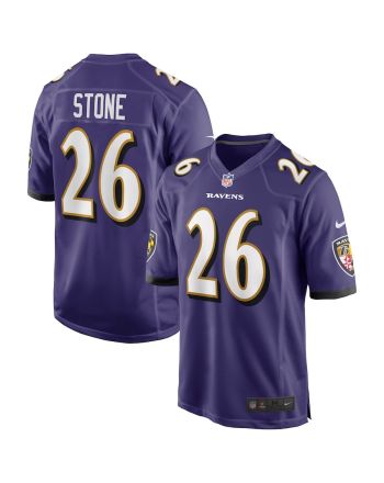 Geno Stone 26 Baltimore Ravens Men Game Jersey - Purple