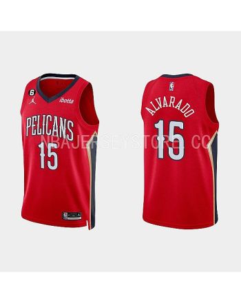 New Orleans Pelicans Jose Alvarado 15 Red 2022-23 Statement Edition Men Jersey