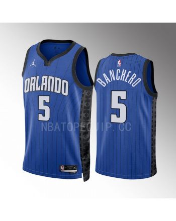 Paolo Banchero 5 2022-23 Orlando Magic Blue Statement Edition Jersey Swingman